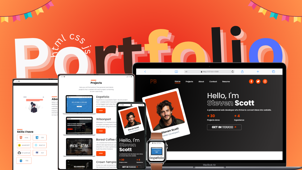 Awesome portfolio for web developer